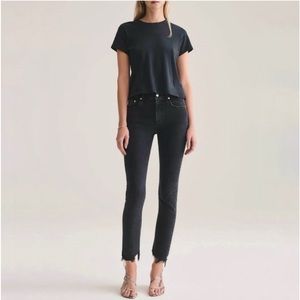 Agolde, dark gray, mid rise straight leg, size 27